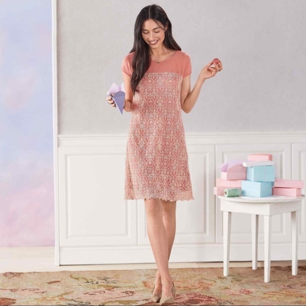 Sundance Rose Palace Dress Petite Embroidered SP